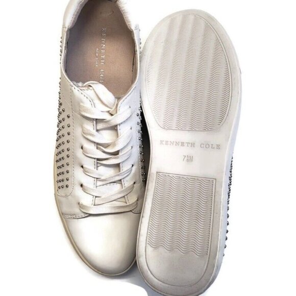 Kenneth Cole New York Womens 7.5 Kam 3 Fashion Sneakers Low Top Lace Up White - Picture 8 of 8